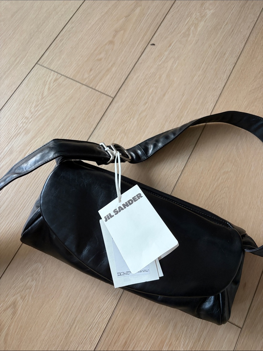 Jil Sander Black padded Mannolo bag Grande